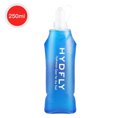 

250ml/500ml Soft Folding Water Bottle With Lid Lightweight Collapsible Water Bag For Outdoor Running Sports