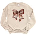 thumbnail image 7 of Football Coquette Bow Sweatshirt for Women and Teens Trendy Game Day Football Ribbon Pullover Sand Sweatshirt Adult X-Large, 7 of 7