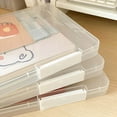 Transparent A4 File Storage Box Ideal Organizer For Home And Office