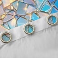 thumbnail image 4 of Erosebridal Iridescent Glass Mosaic Print Black Out Curtains For Boys Girls,Teens Gradient Colored Ice Glitter Print Curtains Pack of 2 (42x63 Each), 4 of 6