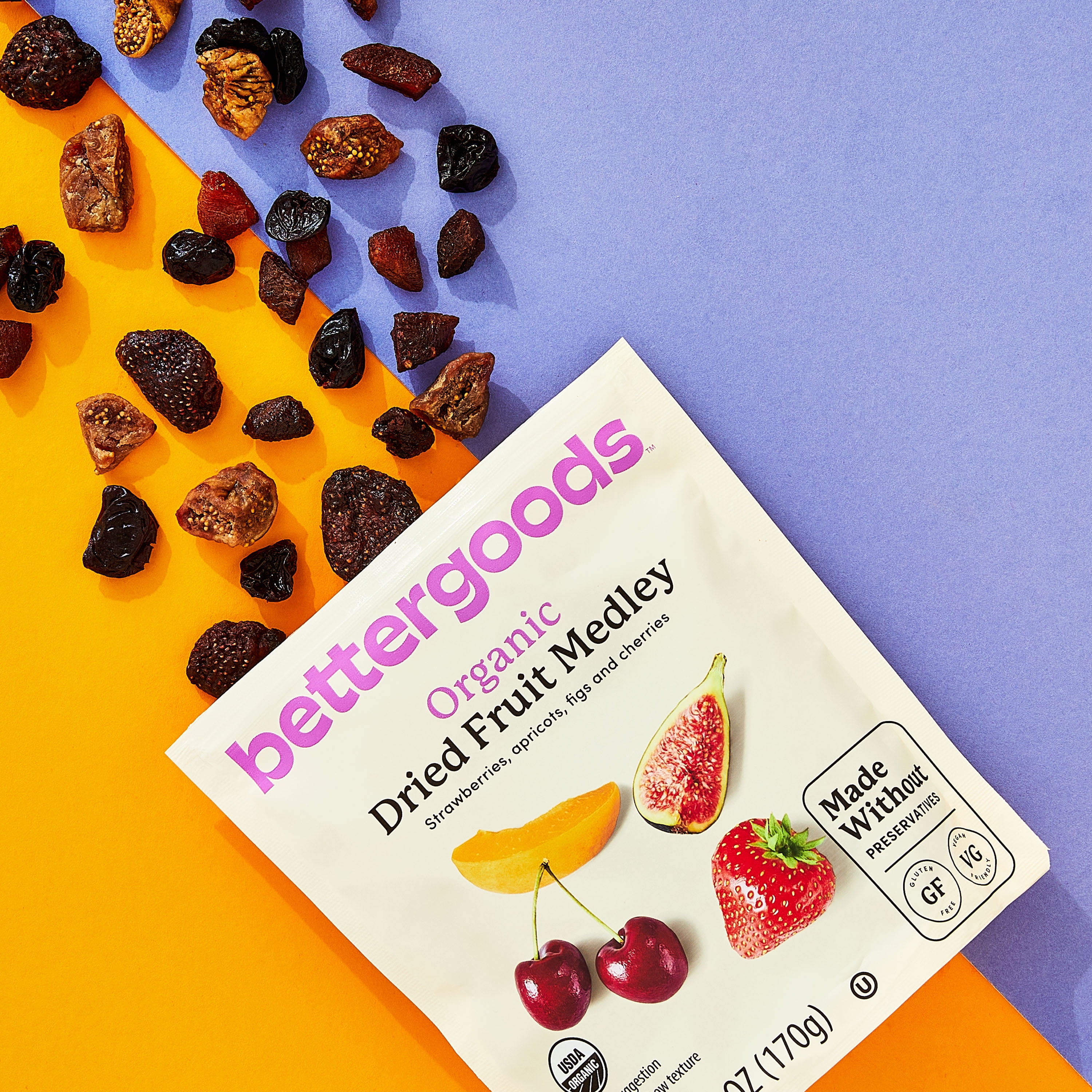 (3 pack) bettergoods Organic Dried Fruit Medley, 6 oz
