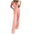 thumbnail image 2 of Clearance!lulshou Jumpsuit Pants for Women Fashion Women Summer Casual Sexy Sleeveless Solid Color Wide Leg Pants Jumpsuits, 2 of 6