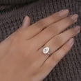 thumbnail image 2 of Cora Jewellery 3CT Pear Moissanite Solitaire Engagement Ring For Women, 14K White Gold, 2 of 5