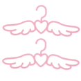 thumbnail image 4 of 20 unidades, nuevo diseño, percha de plástico Fly Angel, corazón amoroso rosa Afortunado Sencillez, 4 of 4