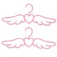 thumbnail image 5 of 20 piezas de nuevo diseño de percha de plástico para ropa con forma de ángel volador, bonita percha rosa con forma de corazón para bufanda y ropa interior, 5 of 5