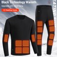 thumbnail image 3 of Electric Heating Underwear Set for Man 22 Area Ski Heating Body Suit, 3 of 5