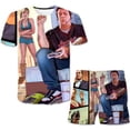 thumbnail image 1 of 2023 nuevos conjuntos de ropa de Grand Theft Auto para niños y niñas camisetas casuales de dibujos animados pantalones cortos trajes de 2 piezas GTA5 trajes de manga corta 11T Gao Jinjia LED, 1 of 2