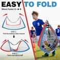 thumbnail image 5 of BOHEN 5x3ft Portable Soccer Goal for Kids Backyard with Carry Bag - Easy Folding Lightweight Fun for Outdoor Indoor Training Games for Teen Youth Adult (Blue Red, 5x3 FT, 1 Pack), 5 of 8