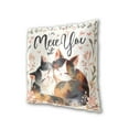 thumbnail image 3 of Warm Cat Paint Throw Pillow Covers 16x16 Inch 2 Packs Decorative Square for Living Room Couch Bed Sofa, 3 of 6