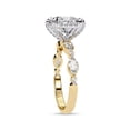 thumbnail image 3 of IGI Certified Lab Grown Diamond Engagement Ring For Women | Center 7MM Princess Cut Halo Solitaire Wedding Promise Rings For Her In 18K Solid Yellow Gold | F-G, VS-SI Quality (3.10 Ctw) Ring Size-9.5, 3 of 7