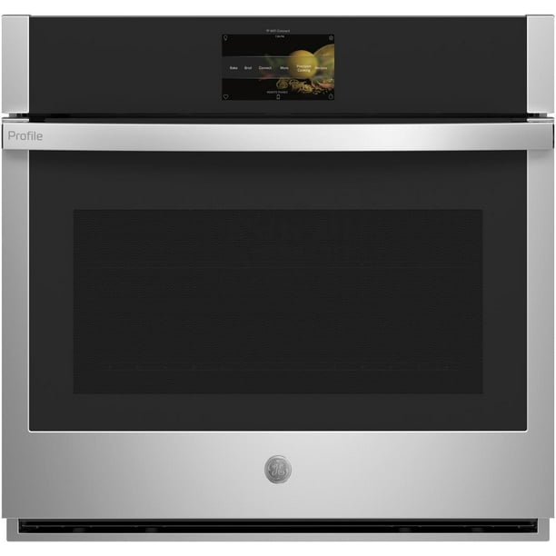 Ge Profile Stainless Steel Pts7000snss 30 Single Wall Oven With 5 Cu Ft Capacity 7 Touch Lcd Screen Convection With Direct Air Self Clean With Steam Clean Option In Stainless Steel Walmart Com