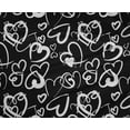 thumbnail image 5 of oneOone Polyester Spandex Black Fabric Valentine Heart Sewing Material Print Fabric By The Yard 56 Inch Wide, 5 of 6