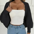 thumbnail image 7 of HongQid Women's Cropped Cardigan Sweaters Long Sleeve Shrug Open Front Cardigans for Women Trendy, 7 of 7