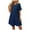Navy, variant on felwors Womens Summer Dress Ruffle Sleeve Smocked Crew Neck Midi Dresses Casual Flowy Tiered Swing Boho Beach Sundress Navy, L