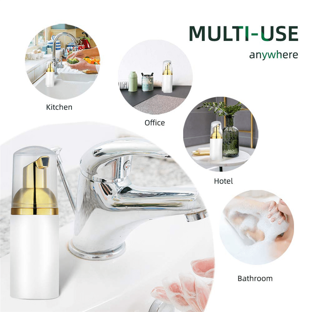 50Ml Empty Bottles Travel Soap Bottles Plastic Foam Dispenser Bottles Foam Soap Pump Dispensers Cleaning,Travel 24Pcs