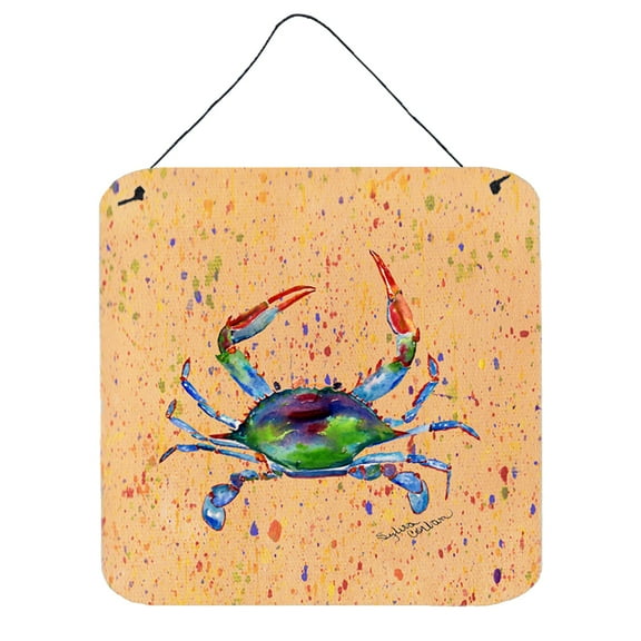 Carolines Treasures 8467DS66 Crab Wall or Door Hanging Prints 6HX6W multicolor