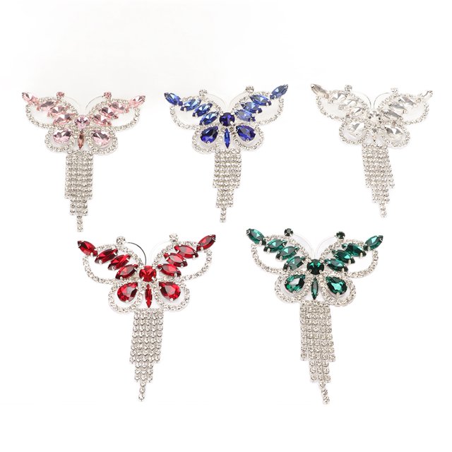 Broche De Diamantes De Imitación, Colores Surtidos, 5 Uds., Broche De Cristal Ahuecado Para Navidad