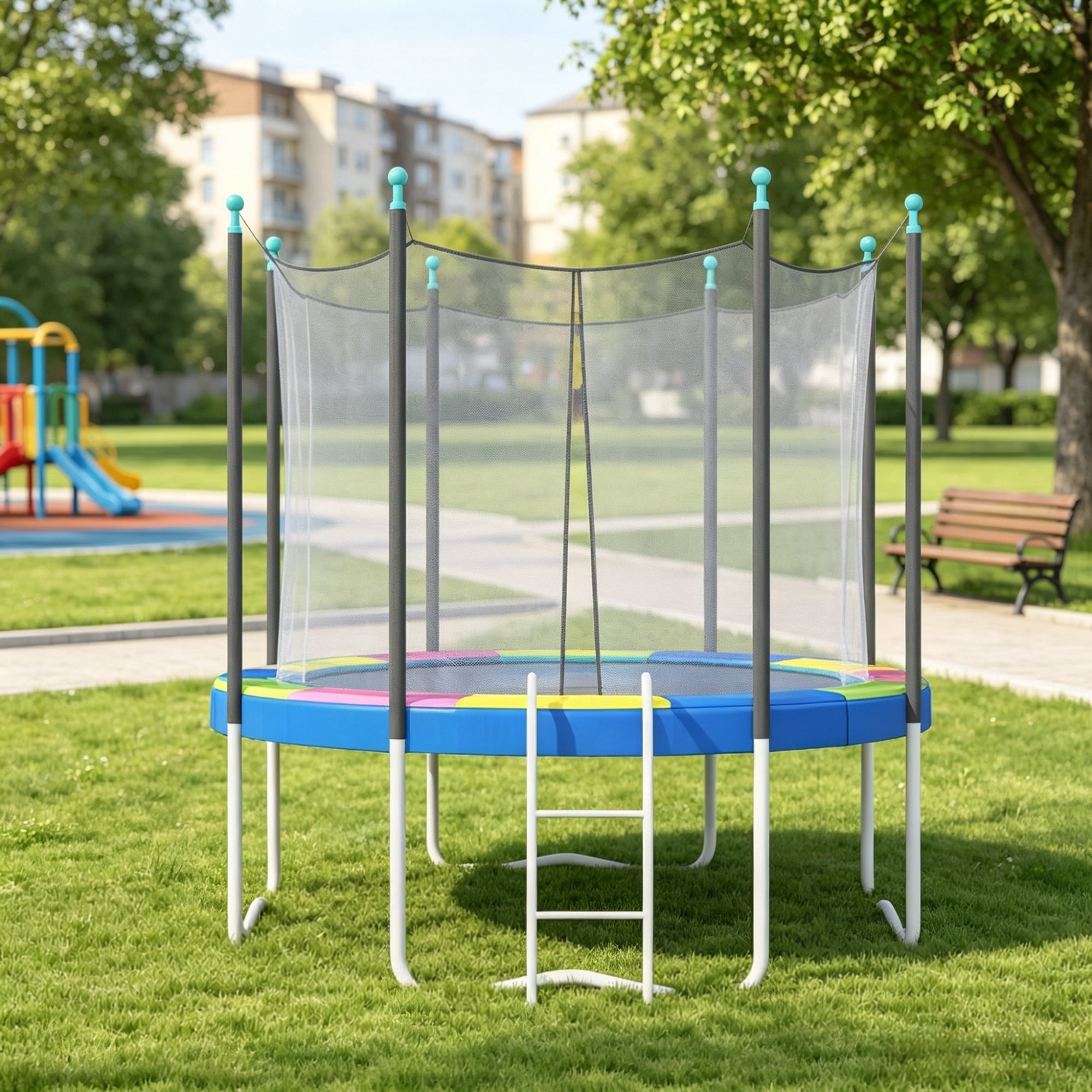 14ft Trampoline Replacement Pad with Elastic Straps Safety Cover