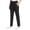 Black, variant on Women's Ice Silk Straight Leg Pants, Comfortable and Breathable Casual Trousers for Daily Relaxed Wear, Solid Color Soft Fabric for All-Day Ease Black L