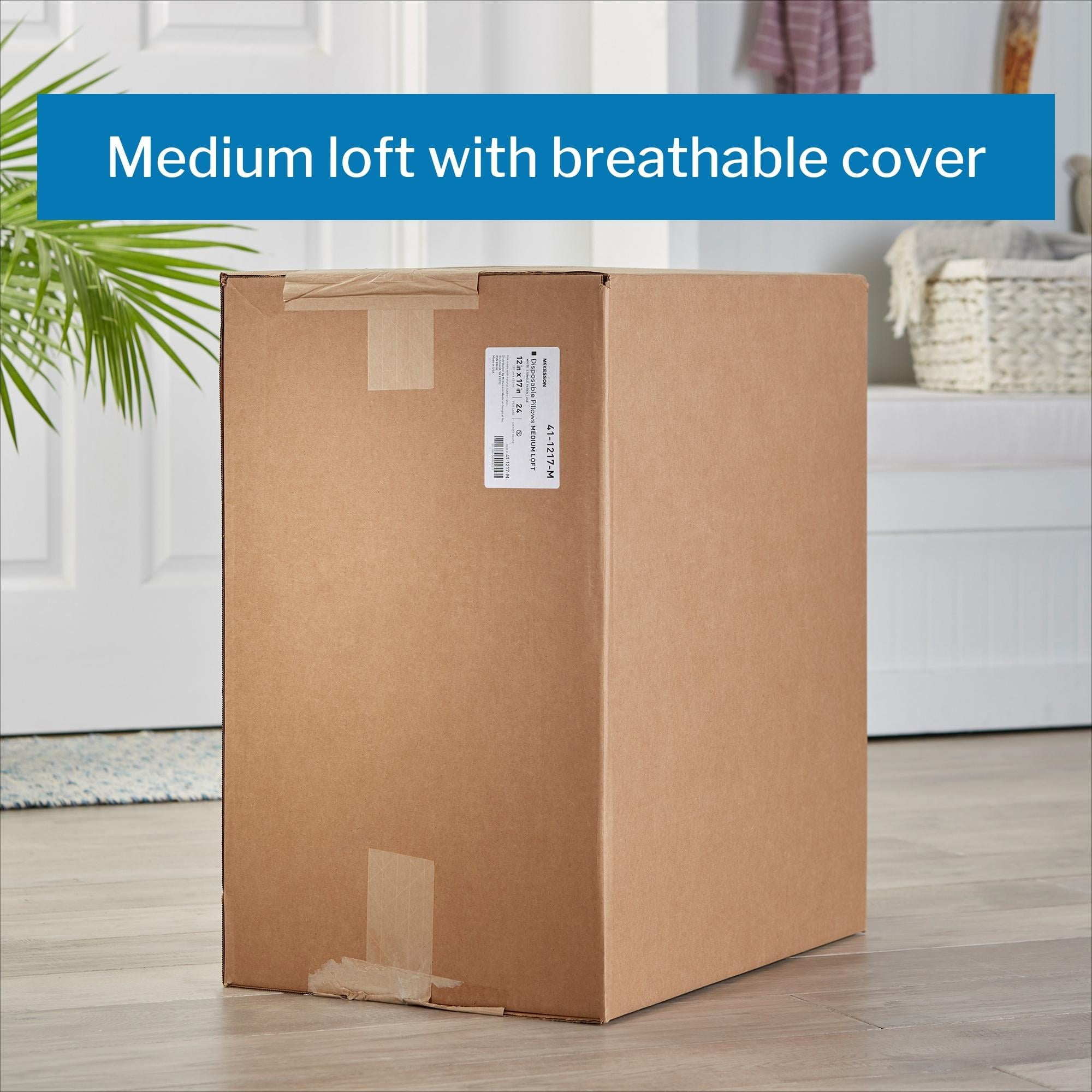 McKesson Disposable Bed Pillow - Small Medical Pillows, 12 in x 17in, 24 Ct