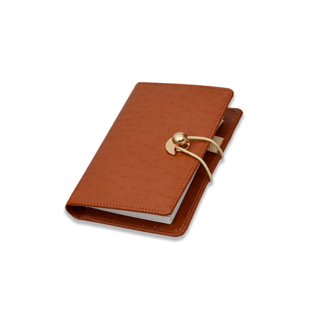 PrintValue Brown Corporate Diary | Mini Pocket Undated Daily Planner | Faux Leather Goal for Him & Her | Calculator | Pen