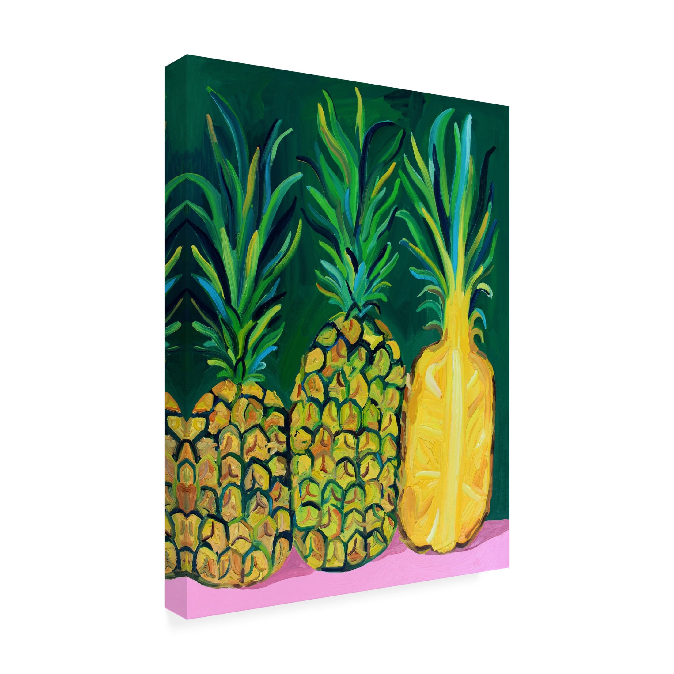 Trademark Fine Art Alice Straker Pineapples Canvas Wall Art