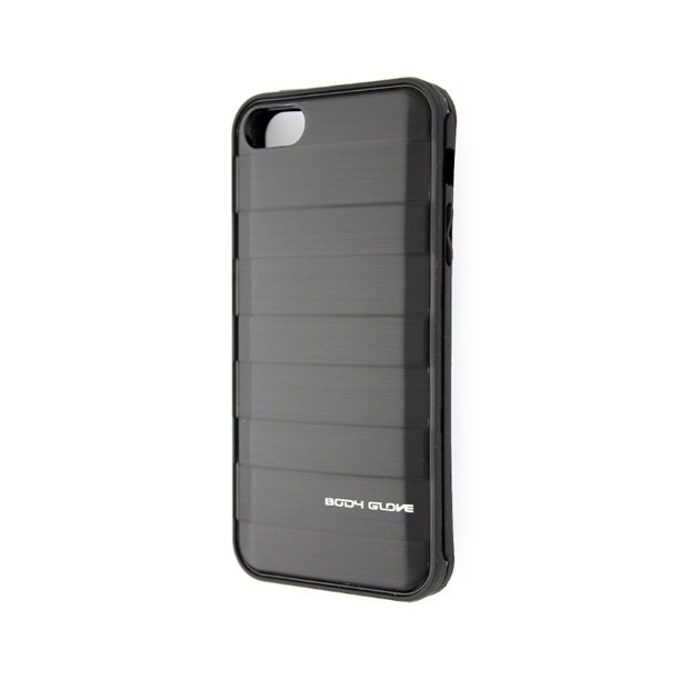 Body Glove Rise Case for Apple iPhone SE 5S Black/Brushed Metal Black