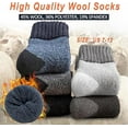 thumbnail image 3 of Cushioned Wool Socks Mens, 5 Pairs Hiking Thermal Warm Socks for Men Walking Super Soft Cozy Boot Socks, 3 of 6