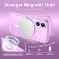 thumbnail image 4 of Magnetic Compatible with iPhone 16 Case, Upgraded [Full Camera Protection] [Compatible with MagSafe] Protective Translucent Matte Women Girl Phone Case Cover, Clear Glitter, 4 of 15