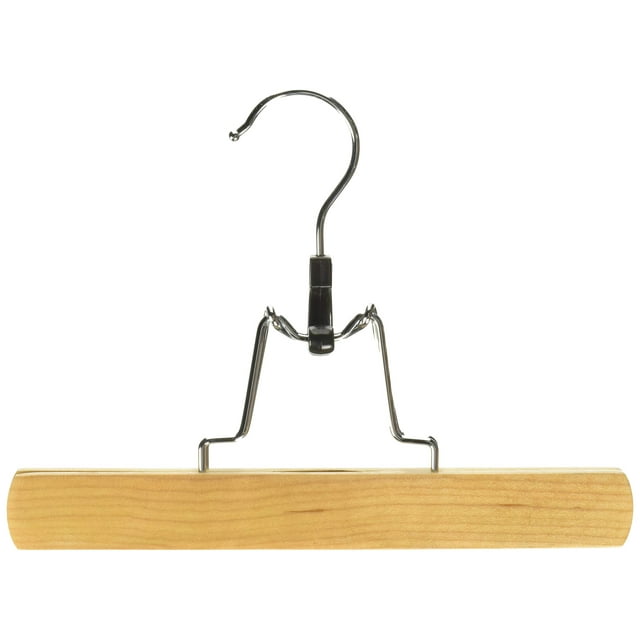 Colgador de ropa Whitmor, madera, grado A, pinza holgada, paquete de 5