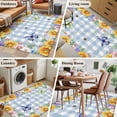 thumbnail image 5 of Area Rug for Living Room, Sunflowers Non-Slip Indoor Large Carpet for Bedroom/Dining Room, Spring Watercolor Flowers Butterflies Hydrangea Blue Washable Low-Profile Floor Mat Runner Rugs - 3 x 5 Ft, 5 of 7
