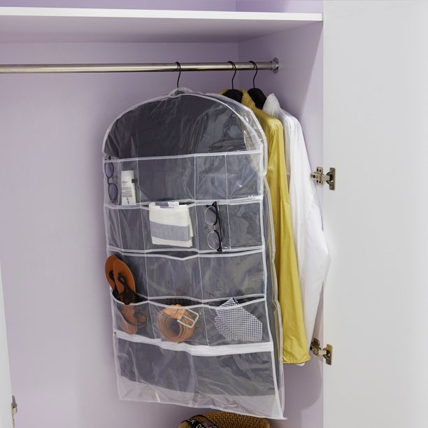 2IN1 CLEAR GARMENT & ACCESSORY BAG X4PK