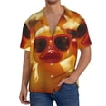 thumbnail image 3 of Honeii 's Sunglasses Yellow Duck for men's short-sleeved button-up collared shirt featuring a pocket, perfect for beach vacations, and travel adventures., 3 of 5