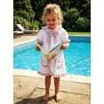 thumbnail image 3 of Baby Girl Hooded Swim Cover Up - Gingham Ruffle Bow Beach Robe for Pool  Summer, 3 of 10