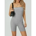 thumbnail image 6 of Musuos Women Strapless Shorts Jumpsuits Summer Solid Color Backless Bodysuit, Gray, 6 of 10