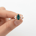 thumbnail image 2 of Marquise Cut Blue Topaz & Daimond Floral Wedding Ring,Vintage Blue Gemstone Statement Ring, Gift For Anniversary,November Birthstone Ring, 2 of 4