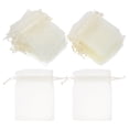 thumbnail image 3 of 100 bolsas de organza transparentes con cordón para joyería, dulces, regalos de fiesta, 3 of 6