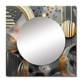 thumbnail image 2 of Designart "Marble Abstraction in Soft Colors III" Abstract Marble Gold Large Square Mirror - Square Bedroom Mirror Printed Wall Decor - Modern Square Printed Wall Mirror Art, 2 of 5