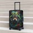 thumbnail image 5 of Realistic Style Colorful Wolf Luggage Cover Anti Scratch, Elastic Suitcase Protector Suitcase Covers for Luggage Fits 18-32 Inch Luggage, 5 of 5