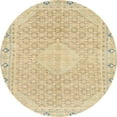 thumbnail image 1 of Ahgly Company Indoor Round Abstract Brown Gold Abstract Area Rugs, 5' Round, 1 of 6