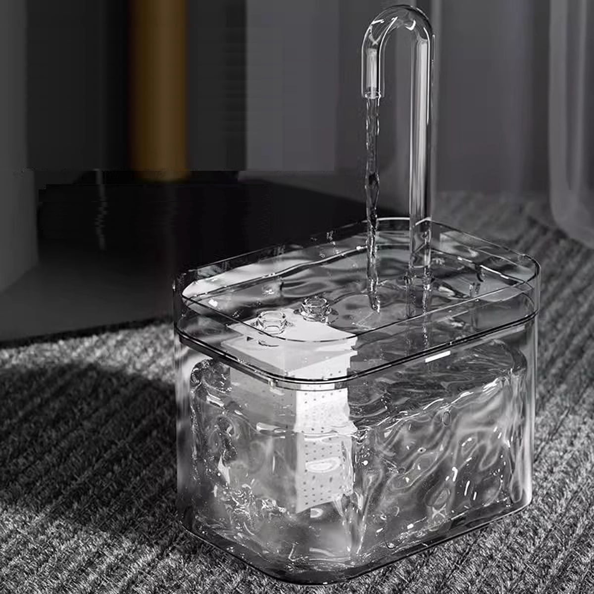 Cat Water Fountain Pet Water Feeder USB 5 Volts Electric Water Dispenser 0.4 Gallon