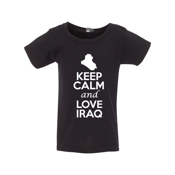 Keep Calm And Love Iraq Country Nation Patriotic Toddler Kids T-Shirt Tee