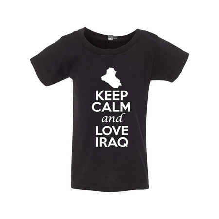 

Keep Calm And Love Iraq Country Nation Patriotic Toddler Kids T-Shirt Tee