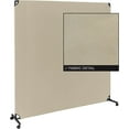 thumbnail image 2 of ZXNYH Rolling Room Divider Wall - Made in North America (6' L x 6' H, Gray) Partition Room Dividers, Temporary Wall, Office Divider, Privacy Screen, Wall Divider & Room Divider Screen, 2 of 3