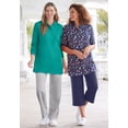 thumbnail image 6 of Woman Within Plus Size Long-Sleeve Polo Shirt, 6 of 6