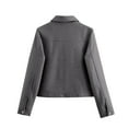 thumbnail image 5 of FRSASU Women's New Jacket Fashion Casual Long Sleeve Casual Zip up Loose Coat Top Gray S(S), 5 of 9