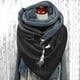 thumbnail image 2 of Women Scarf Winter Horse Print Scarf Button Soft Wrap Plush Velvet Warm Scarves Shawls Vintage Style Neck Wraps Neck Scarves, 2 of 4