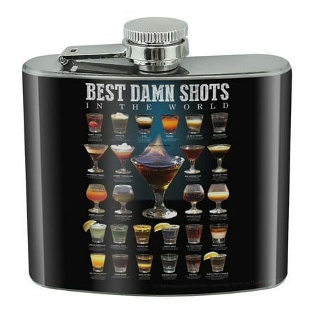 Best Shots in the World Alcohol Shot Glasses Stainless Steel 5oz Hip Drink Kidney (The Best Alcohol Shots)
