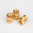 thumbnail image 4 of 100pcs Thread Knurled Brass Threaded Heat Set Heat Resistant Insert Embedment Nut for 3D Printer (Golden), 4 of 7