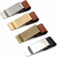 thumbnail image 1 of 4-Pack Leather Pen Loops with Metal Clips, Stainless Steel Notebook Pen Holders for Office and Professional Use, 1 of 4